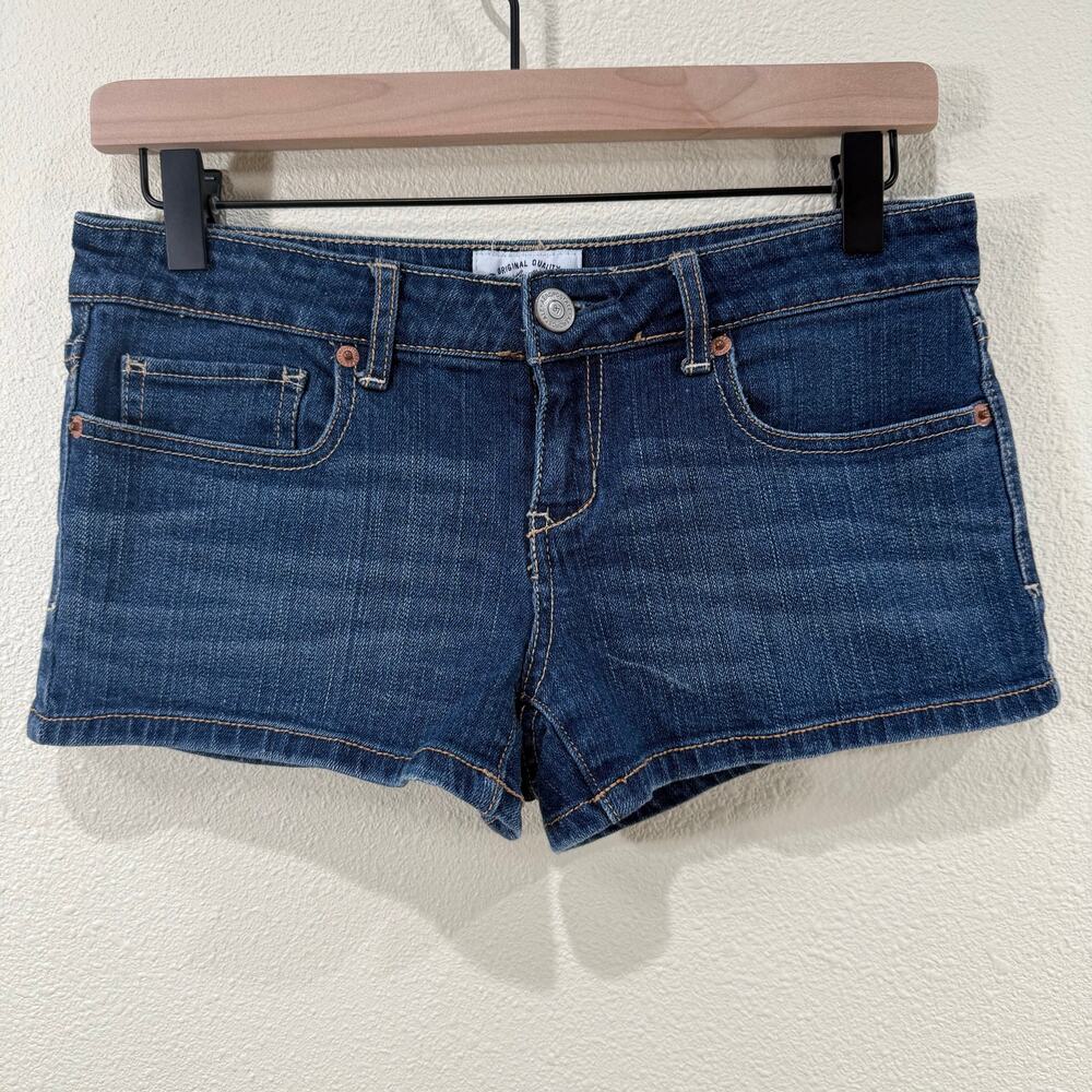 Y2k Aeropostale Denim Jean Mini 2" Shorts Bimbo Gyaru Trashy Stargirl 5 6